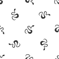 Black spotted snake pattern seamless black