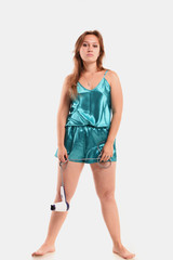 Cheerful girl in the morning