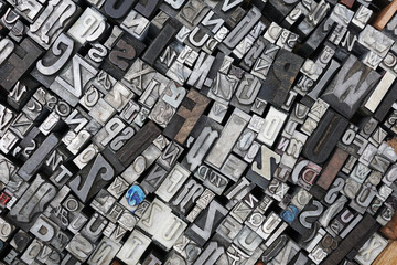 Used print letter background