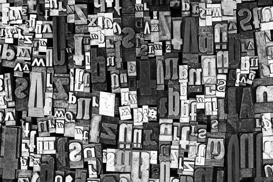 Used print letter background