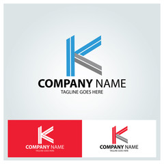 Letter K logo design template. vector illustration