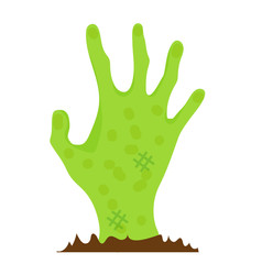 Hand zombie icon flat style. Isolated on white background. Vector illustration