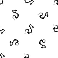 Fototapeta premium Striped snake pattern seamless black