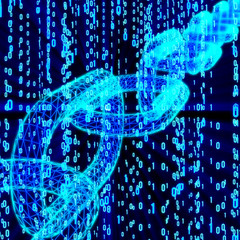 Blockchain. Cripto currency bitcoin. Global internet worldwide. Abstract Matrix Background. Binary Computer Code. 3d render illustration