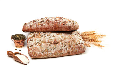 Rustic bread with pumpkin seeds