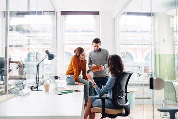 Business meeting at startup company