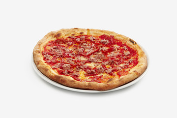 Pizza ham and red pepper