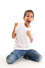Young Happy Boy, Shouting
