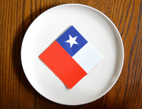 Bandera chile plato 