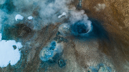 Geysir im Winter