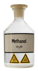 Chemikalienflasche Methanol matt