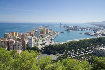 Fototapeta premium In the Gibralfaro Castle in Malaga, Andalusia, Spain 