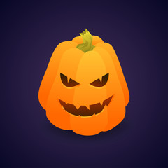 Gradient element Pumpkin face for Halloween. Holidays character design