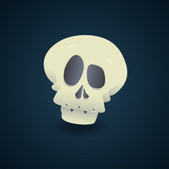 Gradient element skeleton face for Halloween. Holidays character design