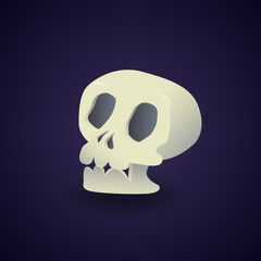 Gradient element skeleton face for Halloween. Holidays character design