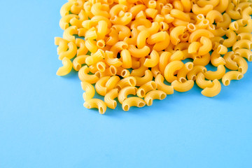 Italian food raw macaroni For cooking food made of flour