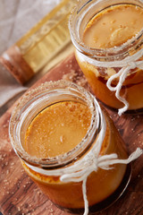 Panna cotta close-up