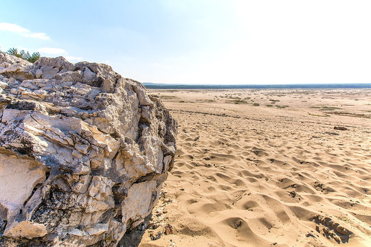 View on the Bledowska Desert from Chechlo in Poland