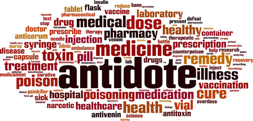 Obraz premium Antidote word cloud