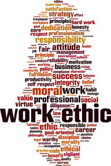 Work ethics word cloud