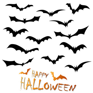 collection Happy Halloween bats