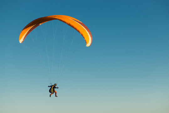 skydiver  flying in the sky