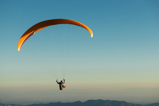 skydiver  flying in the sky