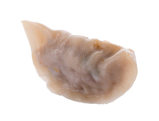 Japanese gyoza on white background