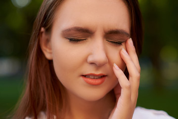 Women's stupid mistake. Regret guilt forget headache hangover concept