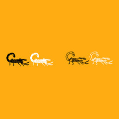 Fototapeta premium Scorpion it is white icon .