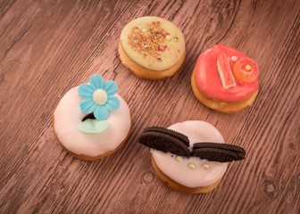 Great homemade donuts on the table