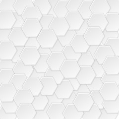 Geometric pattern with white hexagons. Abstract vector background