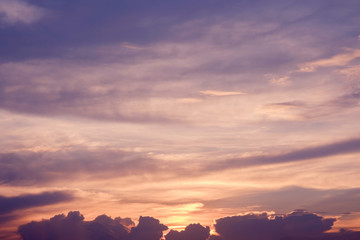 Sky and clouds / Sky and clouds at twilight.