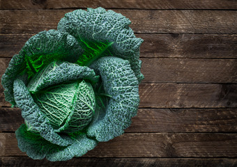 Fresh savoy cabbage
