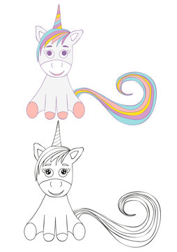 baby unicorn coloring book