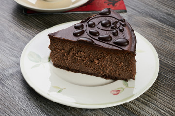 Fototapeta na wymiar Chocolate cheesecake with mascarpone