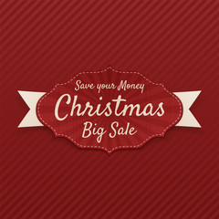 Vector Christmas big Sale decorative Label