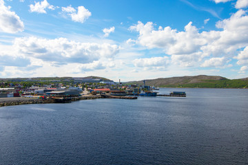 The town of Kirkenes in Finnmark county, Norway.