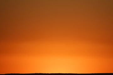 Beautiful sunset with orange sky. Sky Background.