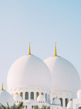 White domes of mosque