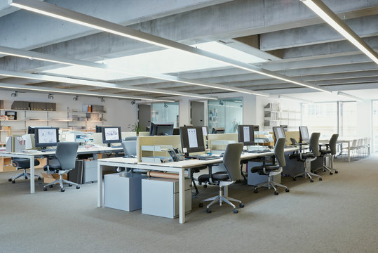 Bright empty designer office space