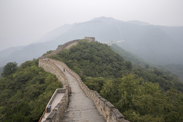 great wall of China in a mist