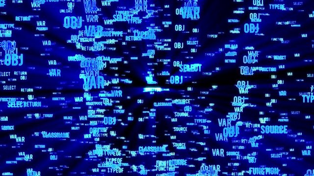 Software Web Developer Programming Code. Javascript Abstract Computer Script. Coding and Hacker concept. Tech Background Video available in 4K FullHD and HD render footage