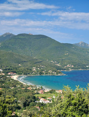 Fototapeta na wymiar Blick auf den Badeort Procchio auf der Insel Elba,Toskana,Mittelmeer,Italien