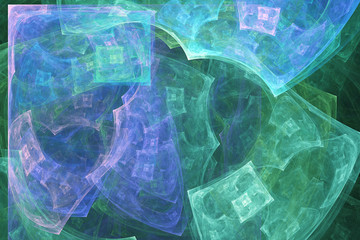 Abstract fractal background. Abstract painting in pastel colors viewed like a cave images. Textured image in rose, blue, cyan, red colors. For your creative design.