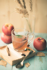 Honey with cinnamon sbiten