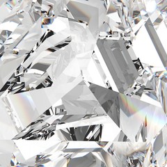3D illustration zoom white gemstone expensive jewelry diamond