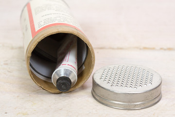 Vintage bicycle rubber tire tube repair kit