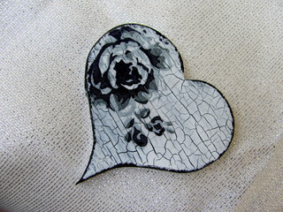 Decoupage handmade heart