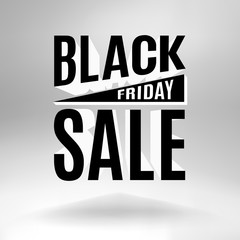 Black Friday holiday 3d lettering banner
